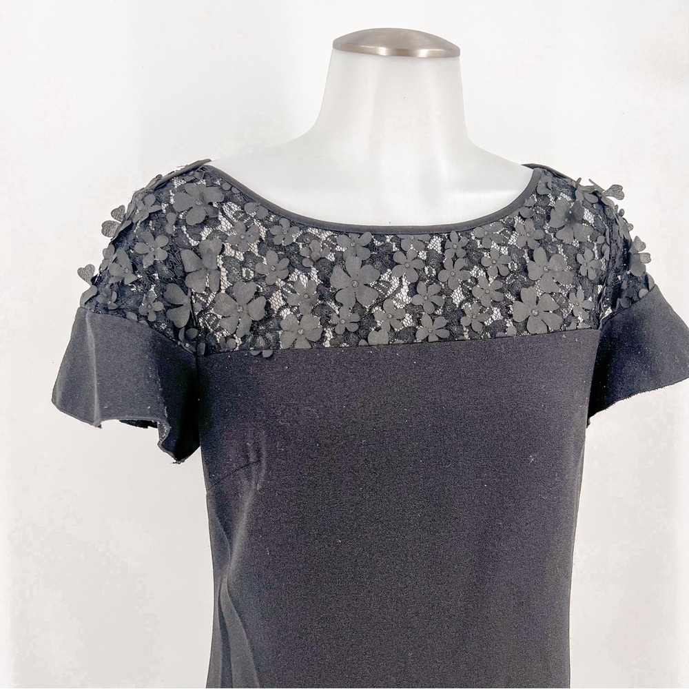 Karl Lagerfeld Black Short Cocktail/ Evening Dress Short Sleeves - Picture 3 of 10